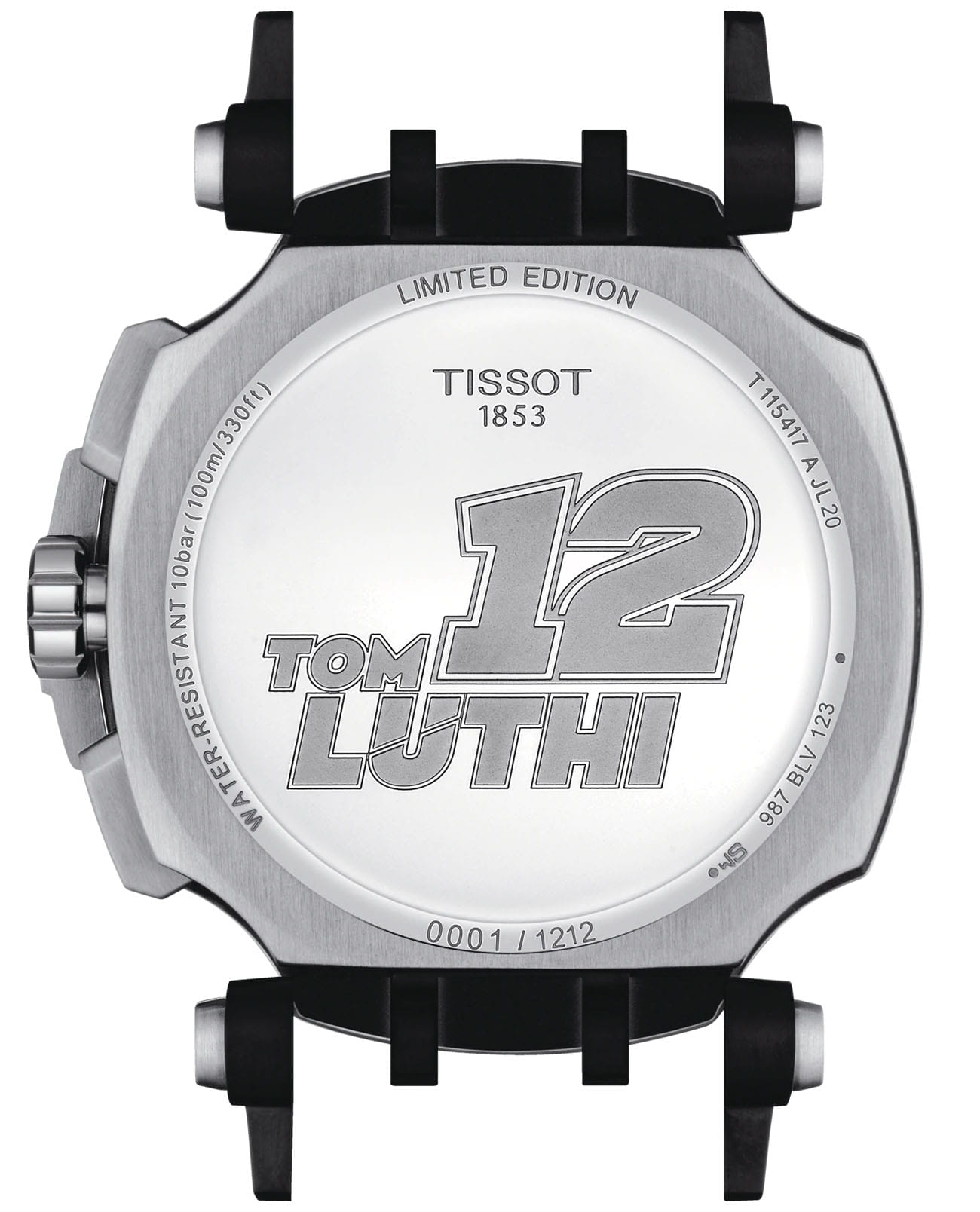 Tissot Tissot T-Race Thomas Luthi 2020 T115.417.27.057.03 кварцевые мужские часы часы крупный план черный циферблата